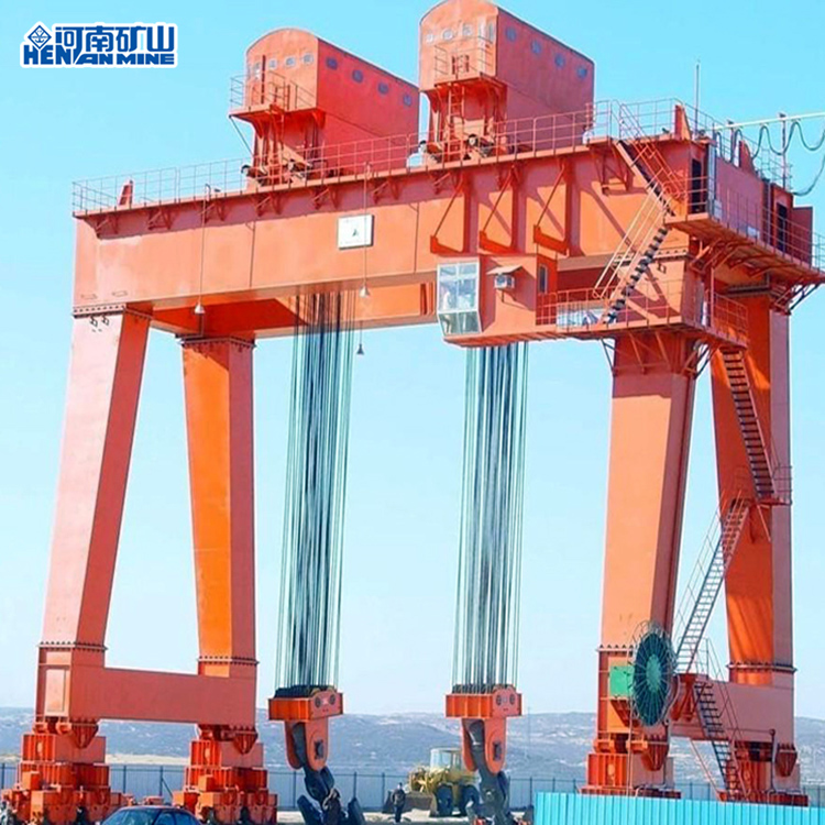 160 Tons A type electric mobile double girder gantry crane with saddle