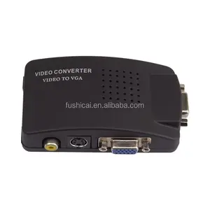 Saklar konverter TV adaptor AV sinyal kotak, untuk s-video VGA PC Audio & Video Aksesori