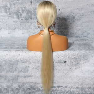 Cuticola allineati virgin cinese dei capelli umani Biondo Platino 6X6 <span class=keywords><strong>parrucca</strong></span> superiore di seta glueless superiore di seta <span class=keywords><strong>parrucca</strong></span> piena del merletto per le donne bianche - Product Image 3