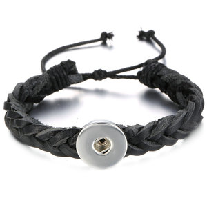 R.Gem. Gioielli fatti a mano all'ingrosso zodiaco retrò interscambio 18mm bottoni automatici bracciale in pelle da donna