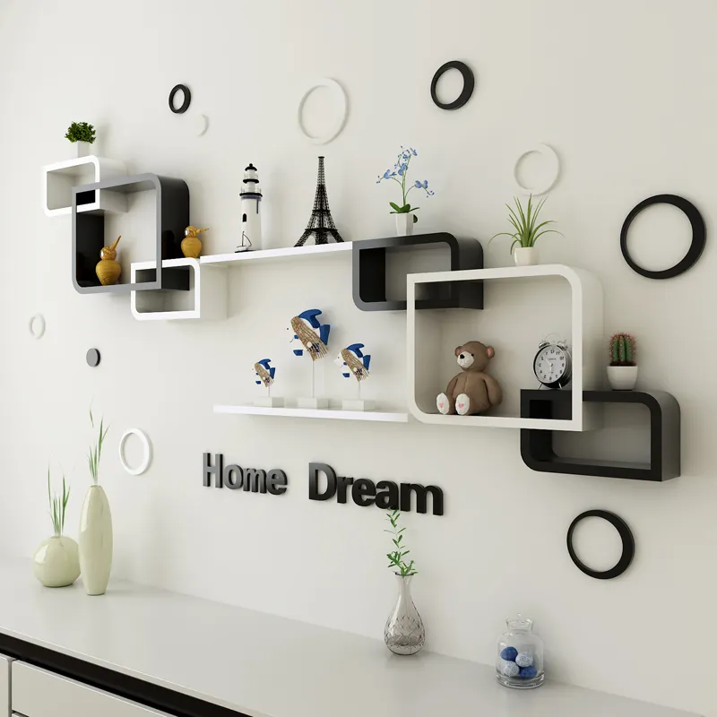Home Decoration High Quality Wooden Wall Shelves Cube