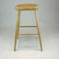 Tabouret de bar en bois cendré