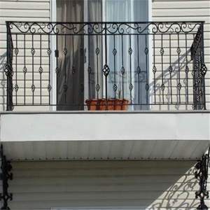 Balaustrada de <span class=keywords><strong>hierro</strong></span> forjado de balcón con recubrimiento <span class=keywords><strong>en</strong></span> polvo acabados - Product Image 3