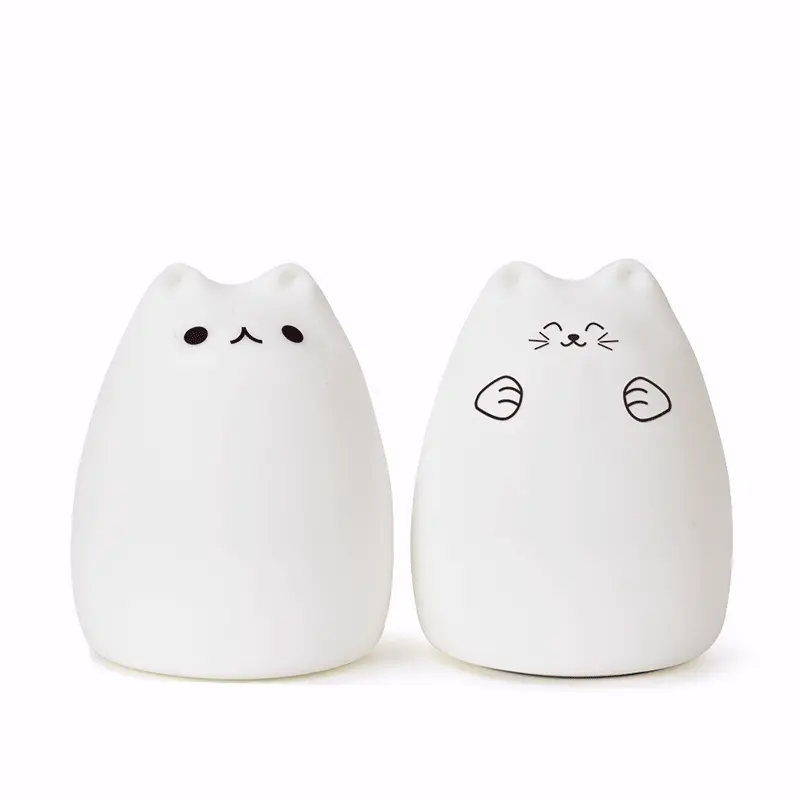 Silicone Decorative Little Safety Usb Charge Children Cat Night Light