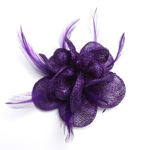 New Style Ladies Fashion <strong>Fascinator</strong> with Clips Flower Sinamay Colorful <strong>Fascinator</strong> Brooch - Product Image 6