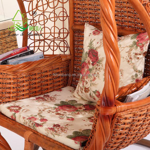 เก้าอี้ไม้ไผ่สานพร้อมขาตั้งสำหรับชิงช้าหวายแท้จากไม้ไผ่ในร่ม - Product Image 3