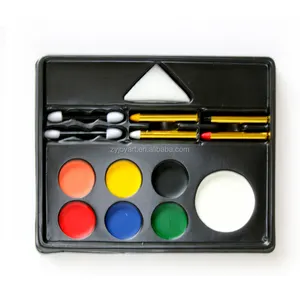 14 Piece Face Painting Mixed Colours Set Creams Crayons & Applicators