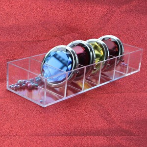 Organizador de Maquillaje Acrílico de 6 Compartimentos, Caja de Almacenamiento de Polvos, Estuche para Labiales, Herramientas, Sombra de Ojos, Joyería, Cosméticos, Caja con Cojín de Aire Extraíble - Product Image 4