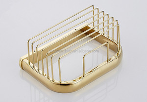Brass Golden Eco-Friendly Homedec Shower Caddy Square Bath <strong>Basket</strong> Storage <strong>Wall</strong> Mounted <strong>Hanging</strong> Organizer - Product Image 3