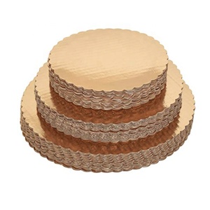 Fabrik Günstige Preis Einweg Gold Kuchen blech Gold Runde Form Brett Papp teller - Product Image 1