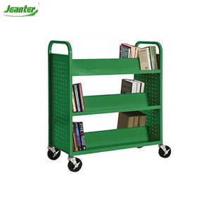 Chariot à livres double face en acier mobile pour bibliothèque à vendre - Product Image 1