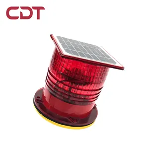 Led Nhấp Nháy Crane Tháp Ánh Sáng Tắc Nghẽn Beacon Máy Bay Cảnh Báo GPS Năng Lượng Mặt Trời Powered Đèn Hàng Không