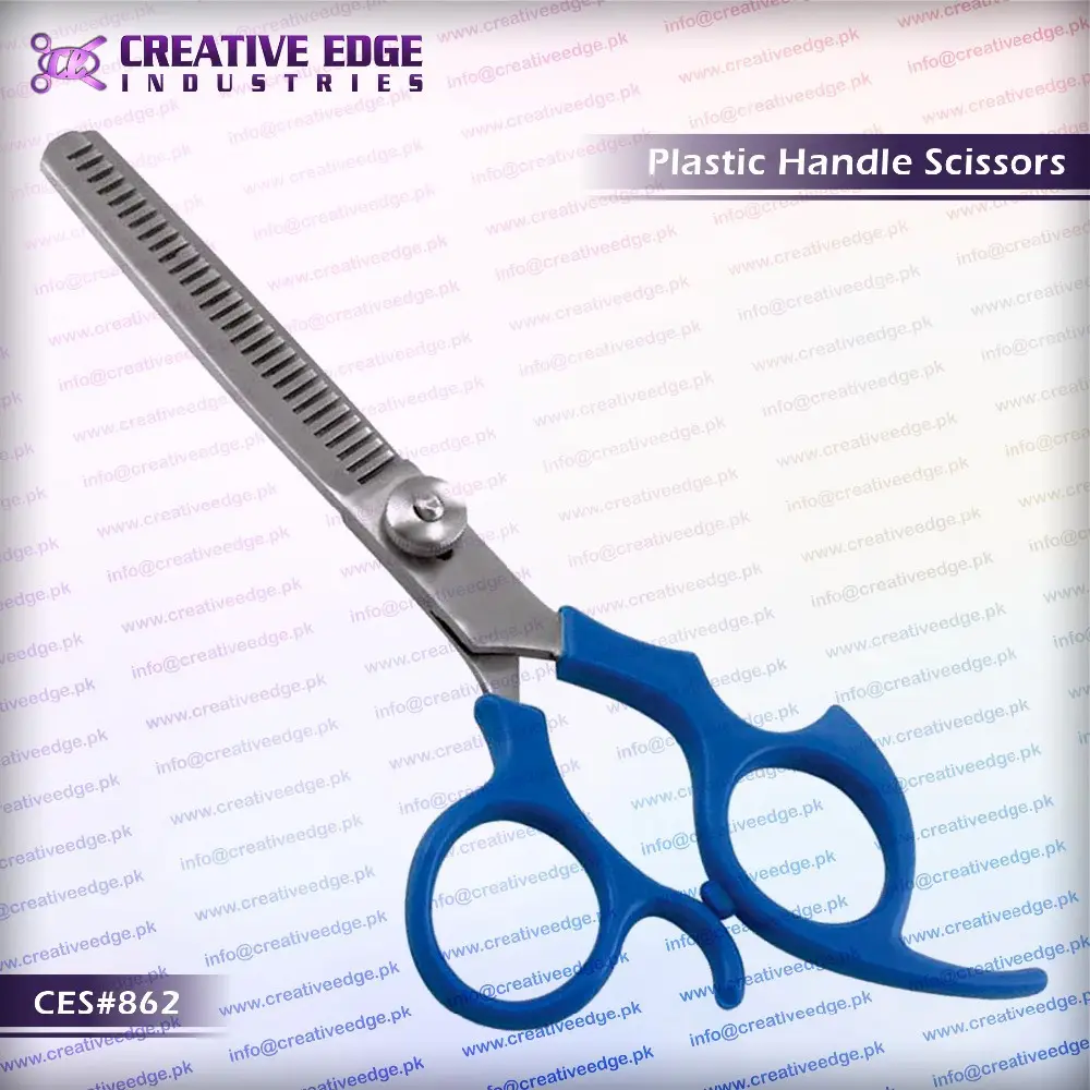 2015 New Thinning PlasticハンドルBarber Hairdressing Scissors/ハサミCES 862