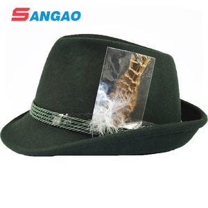 Vente en gros AZO certificat <span class=keywords><strong>borsalino</strong></span> chapeau fedora hommes comme nouveau style laine - Product Image 3