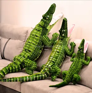 Gratis Monster Groot Formaat Simulatie Krokodil Pluche Speelgoedkussen Gaint Zacht Pluche Krokodil Knuffeldieren Speelgoed Gevuld