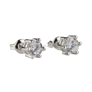 En gros bling charmant unique <span class=keywords><strong>pierre</strong></span> diamant boucles <span class=keywords><strong>d</strong></span>'oreilles en or, 925 thailande <span class=keywords><strong>argent</strong></span> boucle <span class=keywords><strong>d</strong></span>'oreille avec le <span class=keywords><strong>prix</strong></span> - Product Image 3