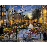 Modern City Night DIY Painting By Numbers Kit Acrylic Paint By Numbers Wall Art Picture For Home Decoration 40x50cm