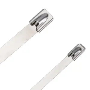 secure material 316 double wrap self lock stainless steel metal kabel cable ties