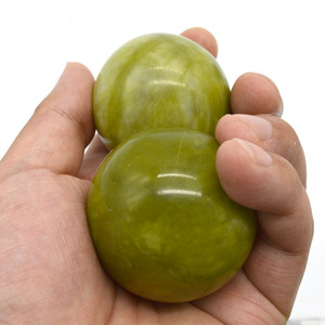 2個<span class=keywords><strong>BAODING</strong></span>ボールナチュラルジェイドハンドマッサージボールマッサージストーンツールハンドエクササイズボールセラピーエクササイズグリップ - Product Image 3
