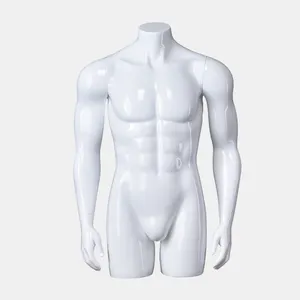 Metà del corpo panno del busto maschile mannequin plus size modello busto torso maschile display dummy mezza