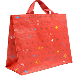Bolsa de plástico no tejida con protección del medio ambiente, bolsa de comestibles no tejida con estampado personalizado, con revestimiento de PP, reciclada, Eco TNT - Product Image 2