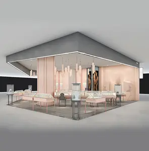 Shop Mall Dekoration Luxus Custom Schmuck Kiosk Design Glas Vitrine für Juwelier geschäft