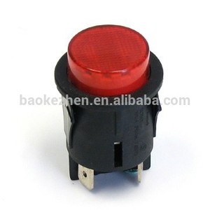 Ronda de plástico interruptor de botón iluminado con/resistente al agua sin( momentánea o trabado) - Product Image 1