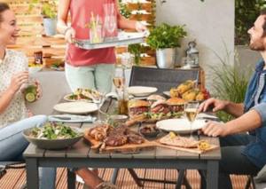 Table de jardin en plastique et aluminium, 1.5x0.9m - Product Image 2