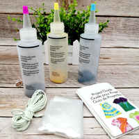 Kit de teinture tie-dye Injoy pour enfants, 1 paquet, non toxique, sans acide, tissu en coton avec 12,6 g de teinture au total (3 couleurs) pour les ensembles artistiques