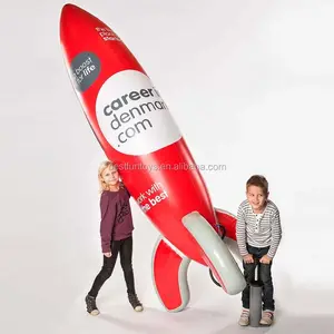 Çin custom made büyük şişme roket satış jumbo plastik füze ekran şişme reklam standı