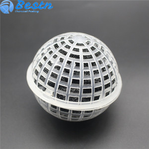 Boule poreuse en plastique de 60 mm, 80 mm, 100 mm, boule de suspension biologique en plastique, cage à boules en plastique - Product Image 1