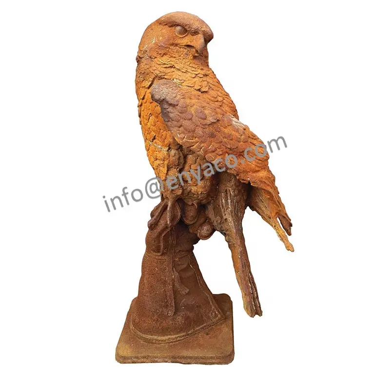 Antieke Tuin Ornamenten Gietijzeren Decoratieve Grote Metalen Outdoor Dier Eagle Standbeeld