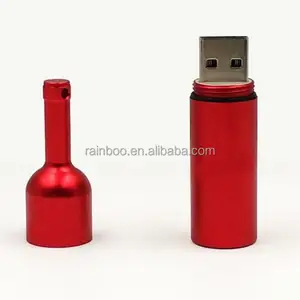 Promosyon hediyeler için yeni tasarım şarap şişesi şekil USB Flash sürücü