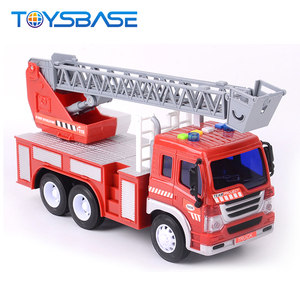 Jeu de voiture à friction 1:16, ensemble de jouets de camion de pompiers - Product Image 1