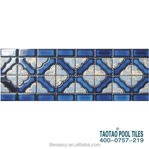 Thiết Kế Mẫu Không Trượt Hồ Bơi Đầy Màu Sắc Mosaic Tường Biên Giới Gạch - Product Image 1