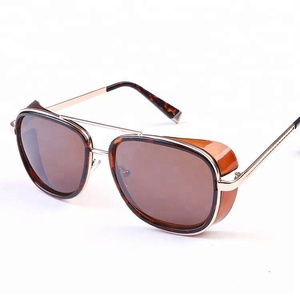 Leonlion — lunettes de soleil <span class=keywords><strong>Iron</strong></span> <span class=keywords><strong>Man</strong></span>, Tony en cuivre, verres miroirs, Vintage, pour hommes, <span class=keywords><strong>2018</strong></span> - Product Image 2