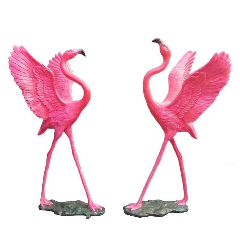 Flamingo skulptur leben größe garten flamingo statue