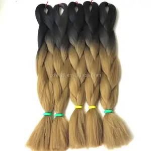 Xuchang harmonia cabelo (10 pçs/set, preto/27 #) comprimento dobrado 24 polegadas 100 gramas 2-tom de cor jumbo trança 100 cabelo fio sintético