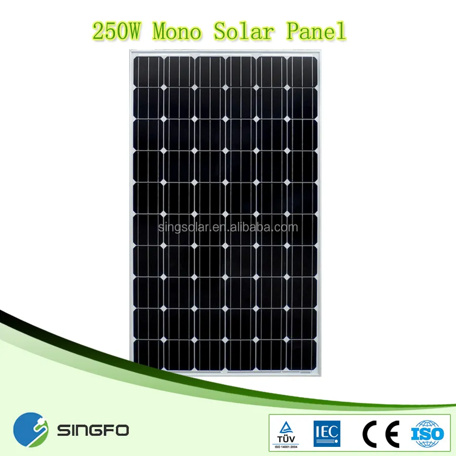 安い太陽電池パネル中国220ワットモノラルソーラーパネル230w240w250w260w家庭用