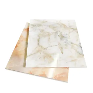 Artificial faux pvc marble sheet shower wall panel for home decoration