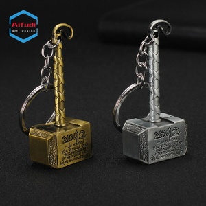 ハンマーアンティークメタルキーリングチェーン - Product Image 1