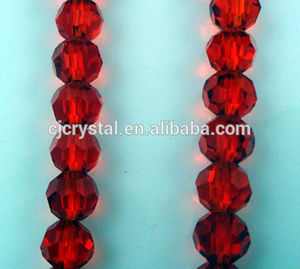 venta al por mayor de vidrio ruby ronda cuentas espaciador - Product Image 1
