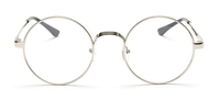 Lunettes à verres transparents bon marché, cercle rond, métal, mode rétro, monture OEM avec logo personnalisé