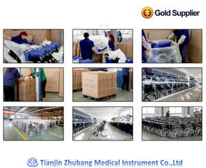 Altura ajustable mintiendo a silla de ruedas con freno de mano y de la rueda grande - Product Image 5