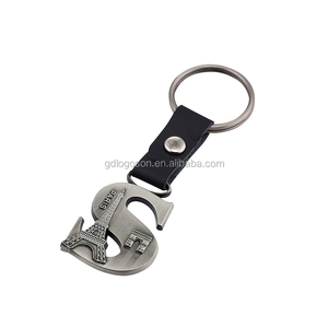 Pháp Thiết Kế Tùy Chỉnh & Hình Dạng Kim Loại Da <span class=keywords><strong>Key</strong></span> Chain Embossed Triumphal Arch <span class=keywords><strong>Eiffel</strong></span> <span class=keywords><strong>Tower</strong></span> Alphabet Thư D Móc Khóa - Product Image 2