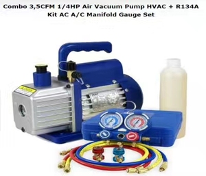 China OEM Supplier Refrigeration <strong>Tool</strong> Single Stage220v/110v/60hz 3/4hp 8cfm <strong>Hvac</strong> Vacuum Pump and R410A Manifold Pressure Gauge