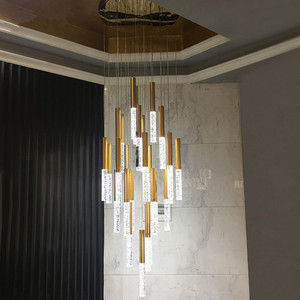 JYLIGHTING Đèn Ống Pha Lê Cầu Thang Hành Lang Khách Sạn Đèn Treo Đồ Đạc Treo Hành Lang Ban Công - Product Image 4