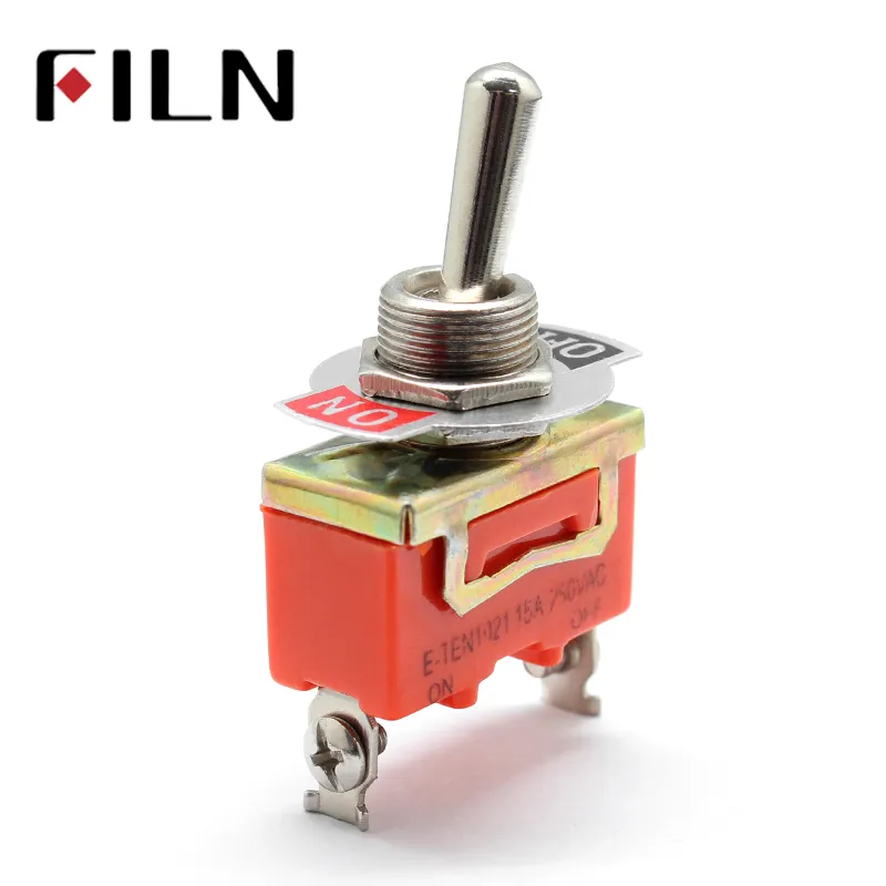 12mm 15A 250V ON-OFF SPST Power Rocker Toggle Switch Screw Pin Latching Momentary