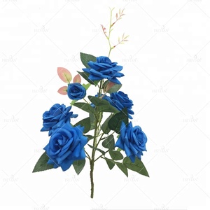 ISEVIAN באיכות גבוהה פרח בוש סגול קטיפה עלה פרח מלאכותי פרחים עבור דקור - Product Image 4
