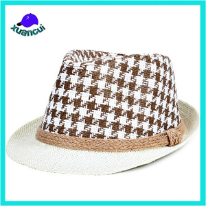 Chine made été parasol trilby chapeau <span class=keywords><strong>chanvre</strong></span> corde gangster paille Fedora chapeau - Product Image 3